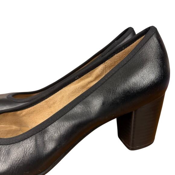 Naturalizer Naomi Womens Black Chunky Block High Heels Pumps Shoes sz 7.5 M - Picture 9 of 16